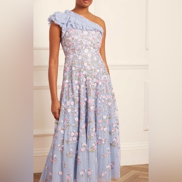 Posy Pirouette One-Shoulder Ankle Gown Needle & Thread - Picture 3 of 13